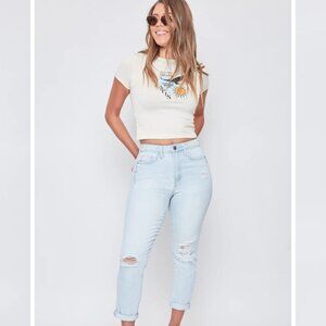 YMI HIGH RISE MOM FIT DREAM JEANS - ANKLE - DISTRESSED - NWT